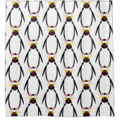 Pinguin Rockhopper oder Macaroni Duschvorhang (Vorderseite)