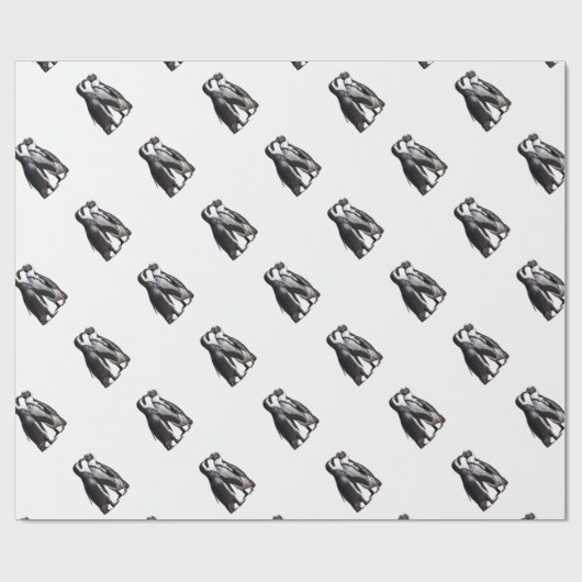 Pinguin Romance Geschenkpapier (Flach)