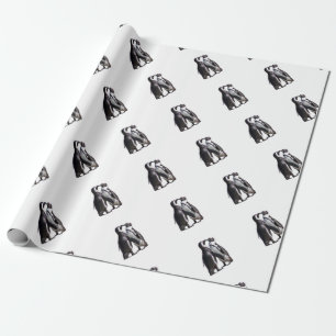 Pinguin Romance Geschenkpapier