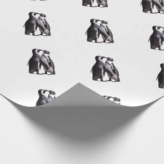 Pinguin Romance Geschenkpapier (Ecke)