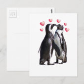Pinguin Romance Postkarte (Vorne/Hinten)