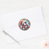 Pinguin Round Stickers (Umschlag)