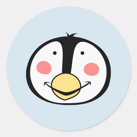 Pinguin Runder Aufkleber (Vorderseite)