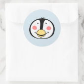 Pinguin Runder Aufkleber (Tasche)