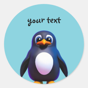 Pinguin Runder Aufkleber