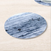 Pinguin Runder Pappuntersetzer (Angewinkelt)