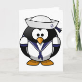 Pinguin Sailor Grußkarten Karte (Vorderseite)