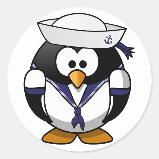 Pinguin Sailor Stickers (Vorderseite)