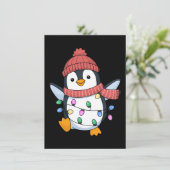 Pinguin Santa Lichter Weihnachten Pinguine Xmas (Stehend Vorderseite)