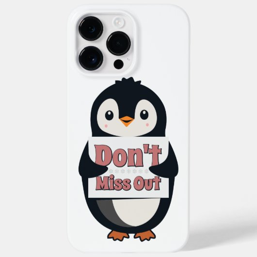 Pinguin-Schild: Nicht verpassen Case-Mate iPhone Hülle (Rückseite)