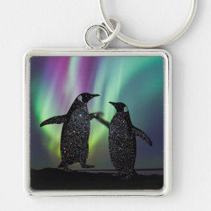 Pinguin-Schlüsselanhänger mit schönem Aurora-Desig Schlüsselanhänger