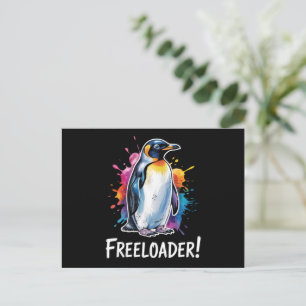 Pinguin Schmarotzer Widerstehe Politik Postkarte