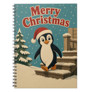 Pinguin Schnee Stufe Tier Weihnachten Notizblock