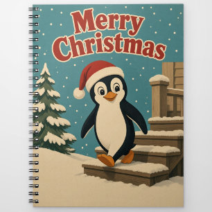 Pinguin Schnee Stufe Tier Weihnachten Notizblock
