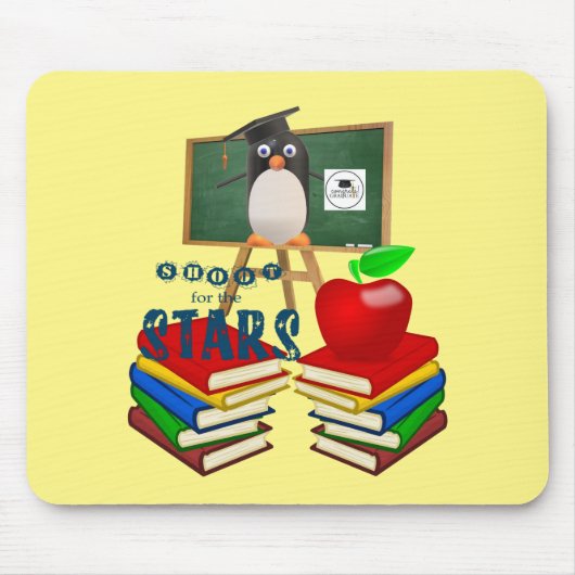 Pinguin School Lehrer Mouse Pad! Mousepad (Vorne)