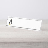 Pinguin Schreibtischnamensplakette (Vorderseite )