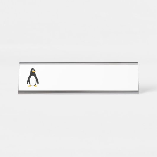 Pinguin Schreibtischnamensplakette (Vorderseite )