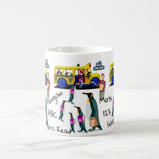 Pinguin-Schulbusfahrer Tasse (Mittel)