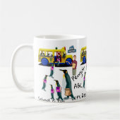 Pinguin-Schulbusfahrer Tasse (Links)