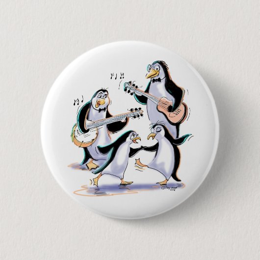 Pinguin-Schwingen Button (Vorderseite)