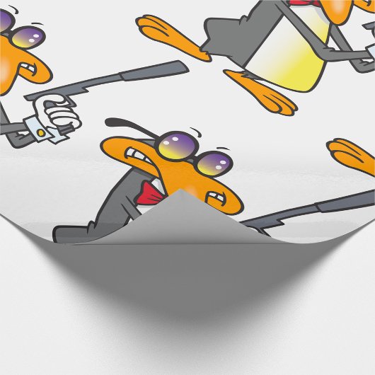 Pinguin Secret Agent Geschenkpapier