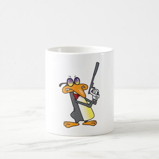 Pinguin Secret Agent Kaffeetasse (Mittel)