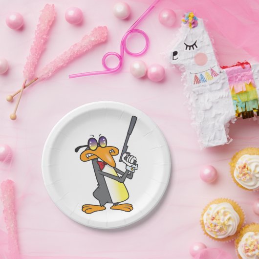 Pinguin Secret Agent Pappteller (Party)
