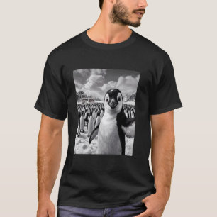 Pinguin-Selfie Lustiger Pinguin Widersteht Flossen T-Shirt