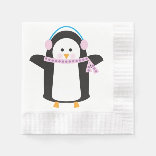 Pinguin Serviette (Vorderseite)