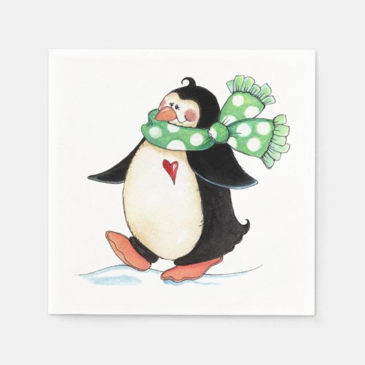 Pinguin Serviette (Vorderseite)