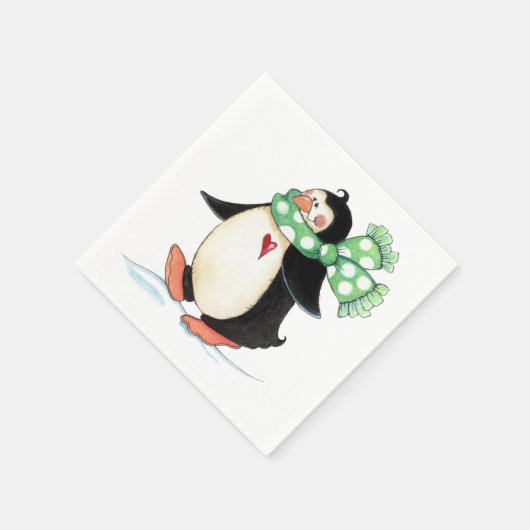 Pinguin Serviette (Ecke)