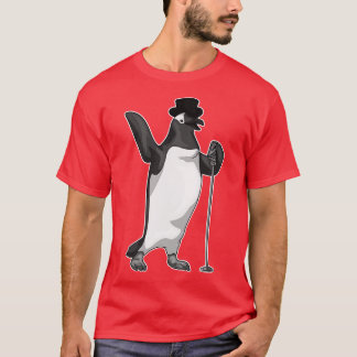 Pinguin Singer Microphone Music T-Shirt