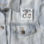 Pinguin Skaten Holiday Tshirts und Geschenke Button (Beispiel)
