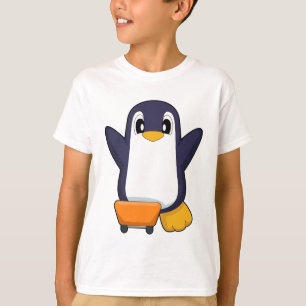Pinguin Skater Skateboard Sport T-Shirt