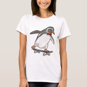 Pinguin Skater Skateboard T-Shirt
