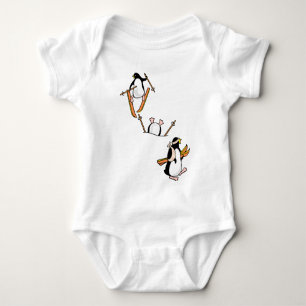 Pinguin-Ski-Abenteuer Baby Strampler