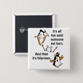 Pinguin-Ski-Abenteuer Button (Vorne & Hinten)