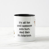 Pinguin-Ski-Abenteuer Tasse (Zentrum)