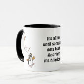 Pinguin-Ski-Abenteuer Tasse (Vorderseite Links)