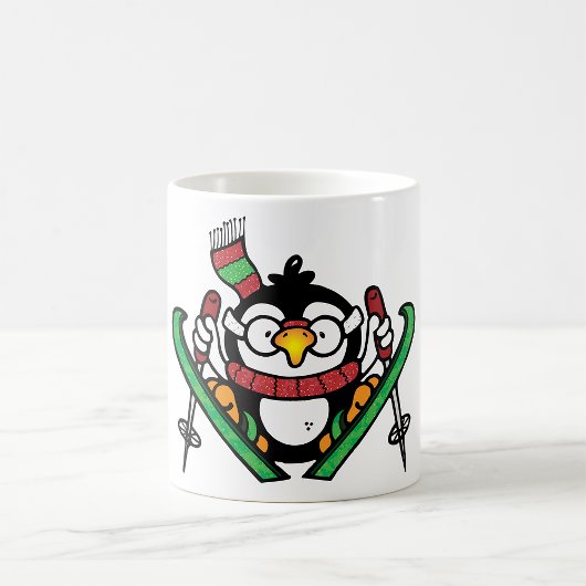 Pinguin Ski Jumping Tasse