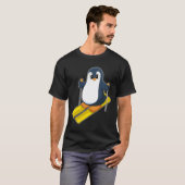 Pinguin Skier Wintersport T-Shirt (Vorne ganz)