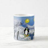 Pinguin Skifahren Sonne Tasse (Mittel)