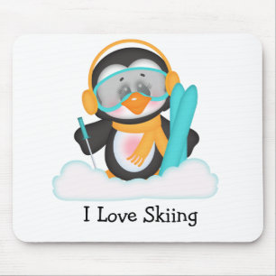 Pinguin Skiing Mousepad