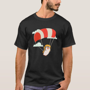 Pinguin Skydiving Animal Bird Niedlich Sports Cut T-Shirt