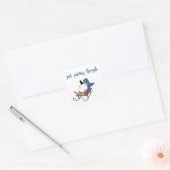 Pinguin Sliding Quadratischer Aufkleber (Umschlag)