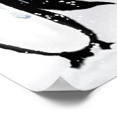 Pinguin Snowball Fight Print Poster (Ecke)