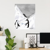 Pinguin Snowball Fight Print Poster (Heimbüro)