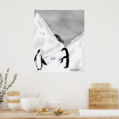 Pinguin Snowball Fight Print Poster (Küche)