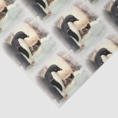 Pinguin Snowball Fight Tissue Seidenpapier (Ausschnitt)