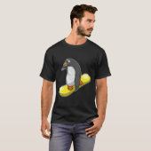 Pinguin Snowboard Wintersport T-Shirt (Vorne ganz)